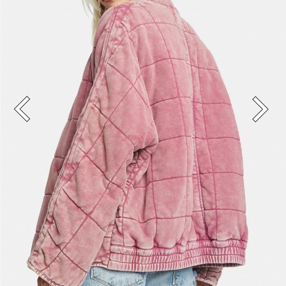 Free People Cherry Cola Dolman Quilted Jacket M - Picture 11 of 12